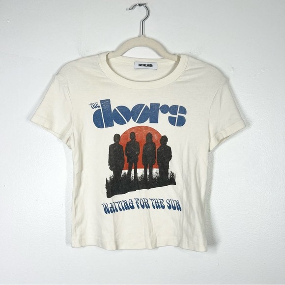 DAYDREAMER NWOT The Doors Waiting For The Sun Shrunken Band Tee XS - Picture 2 of 6